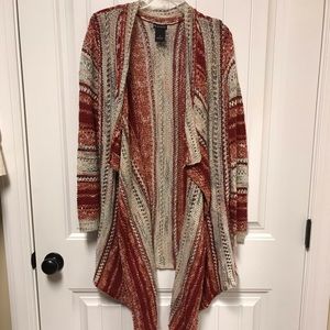 Red stripe cardigan
